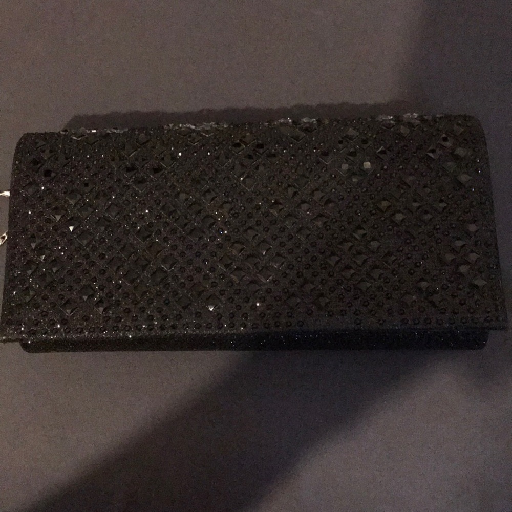 🤎 Black Rhinestone Sparkly Clutch Wallet